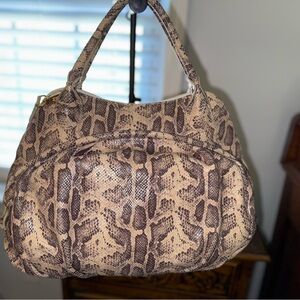 Furla Embossed Python Leather Hobo -    With Strap